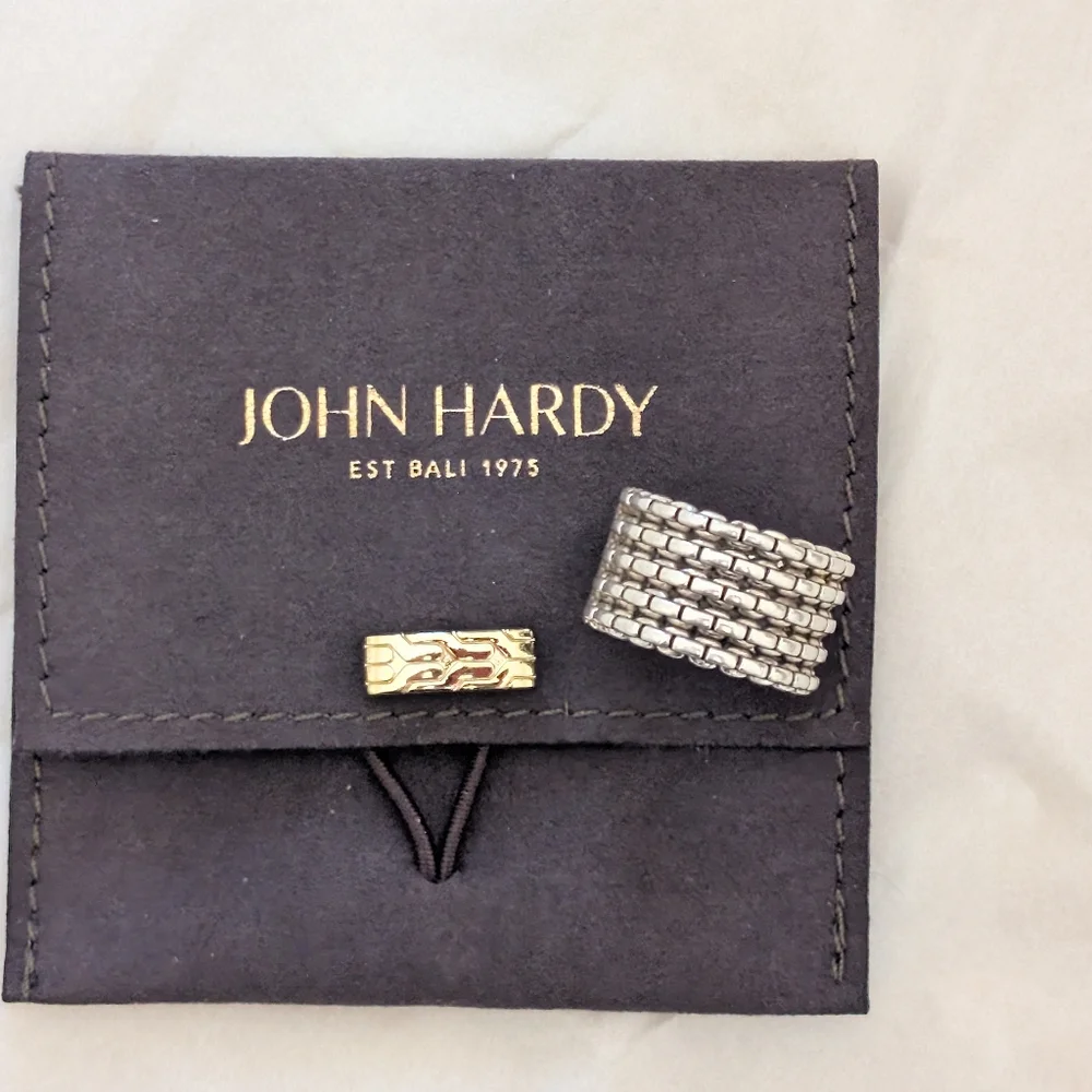 Vintage John Hardy Box Chain Link Sterling Silver Ring- Size 6